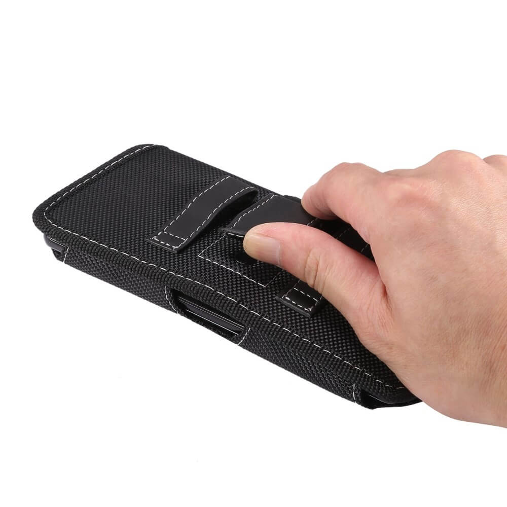 Horizontale Oxford Gurttasche mit Clip / XL