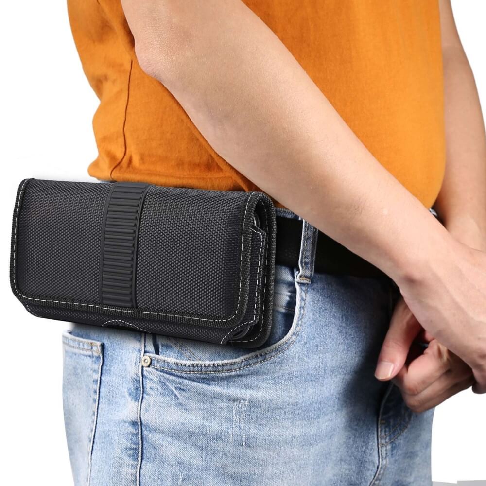 Horizontale Oxford Gurttasche mit Clip / XL