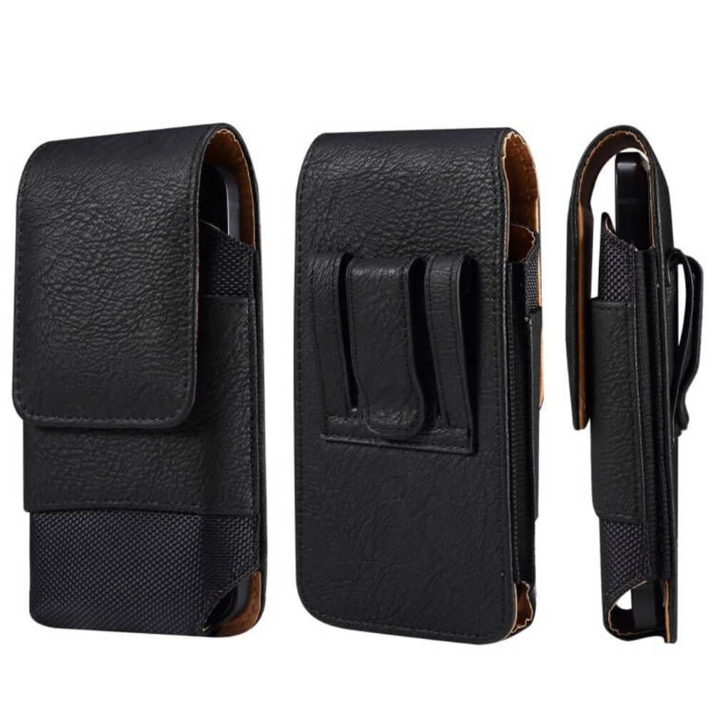 Nylon - cuir sacoche ceinture avec porte carte noir / L