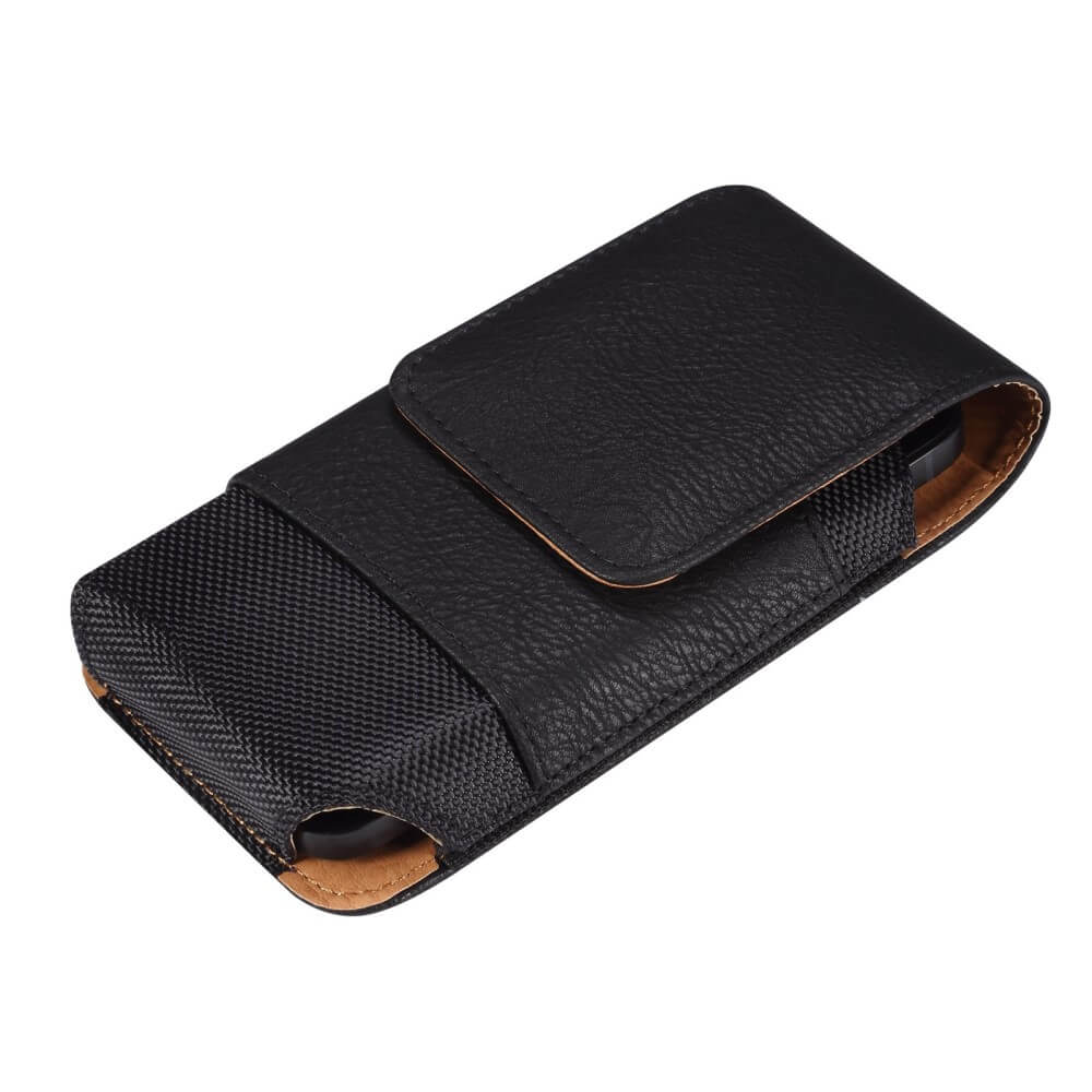 Nylon - cuir sacoche ceinture avec porte carte noir / L