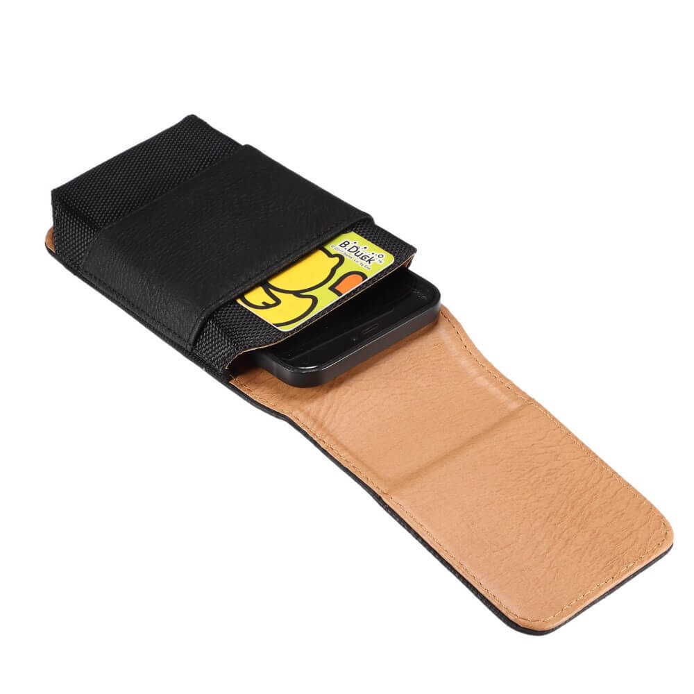 Nylon - cuir sacoche ceinture avec porte carte noir / L