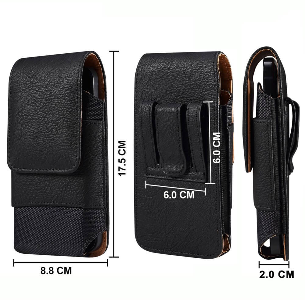 Nylon - leather belt bag with card pocket black / XL