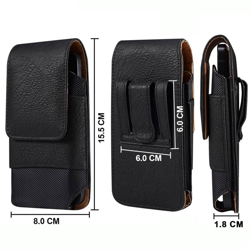 Nylon - cuir sacoche ceinture avec porte carte noir / M