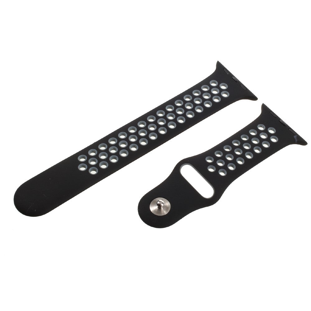 Apple Watch 38 / 40mm - Sportarmband aus Silikon gelöchert schwarz