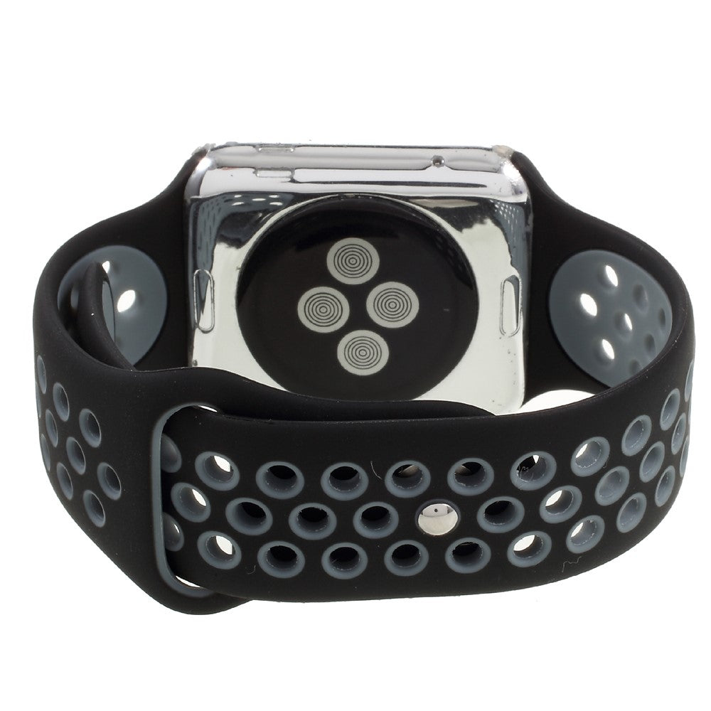 Apple Watch 38 / 40mm - Sportarmband aus Silikon gelöchert schwarz