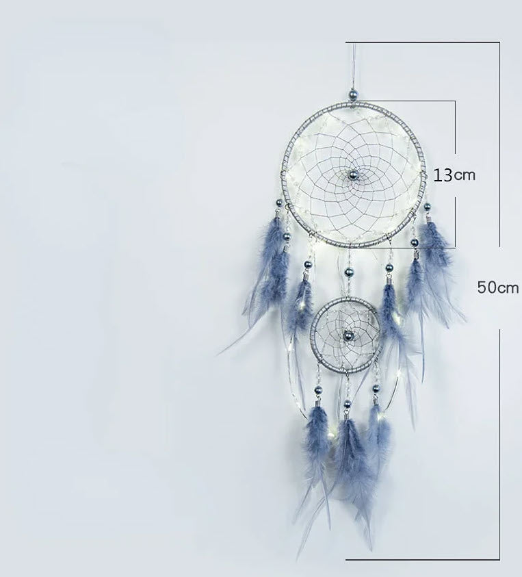 DIY Bastel-Set Traumfänger LED blau