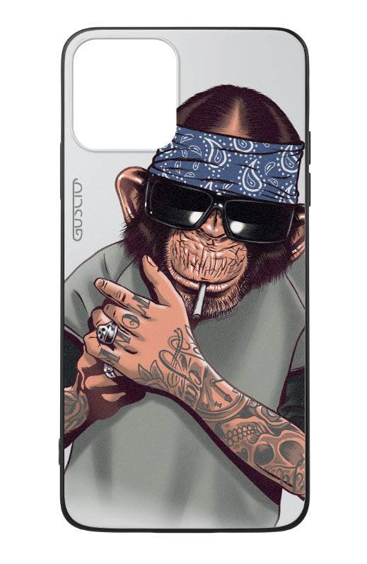 iPhone 12 Pro Max - GUSCIO Cover Affe mit Bandana