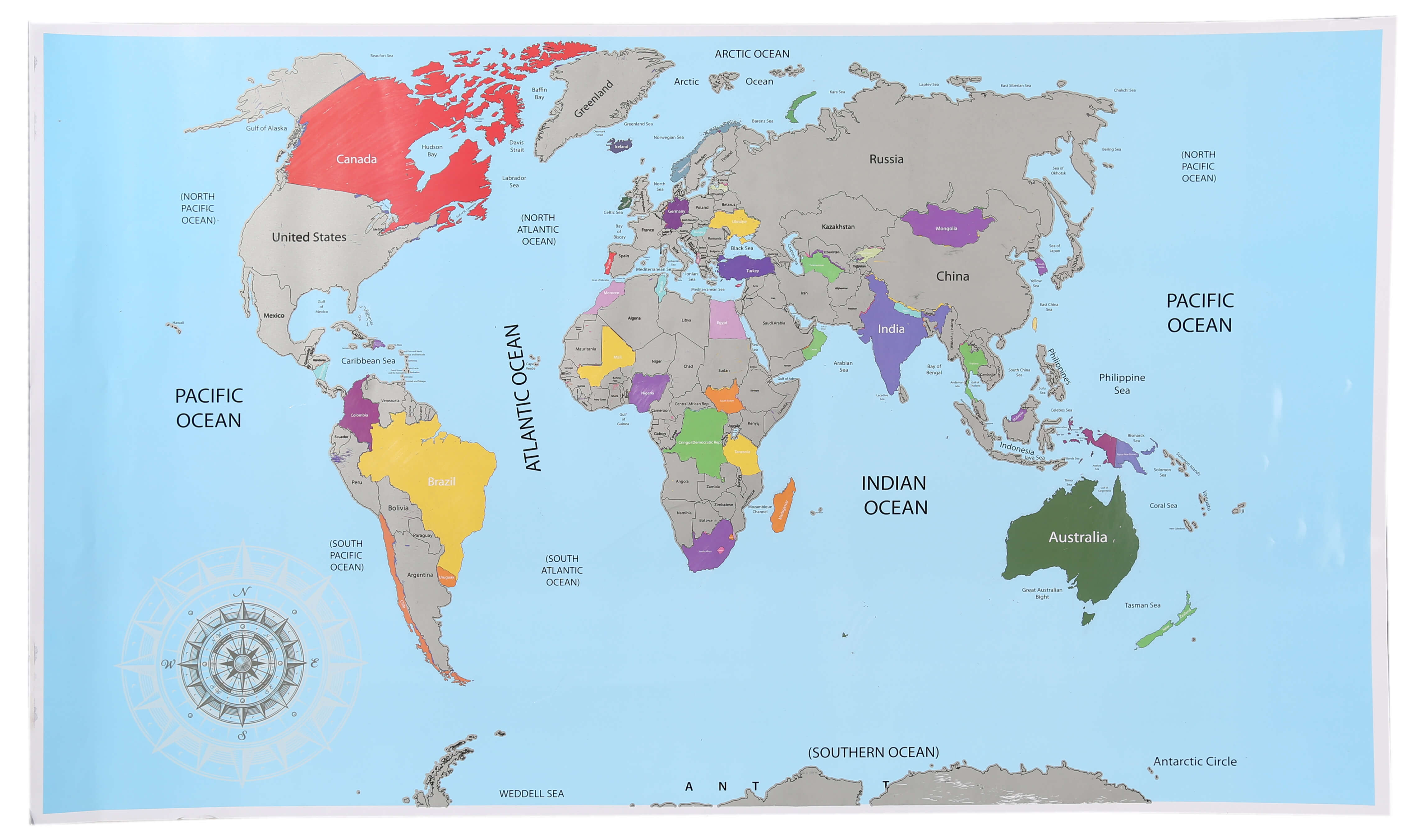 Scratch Map Weltkarte zum Rubbeln