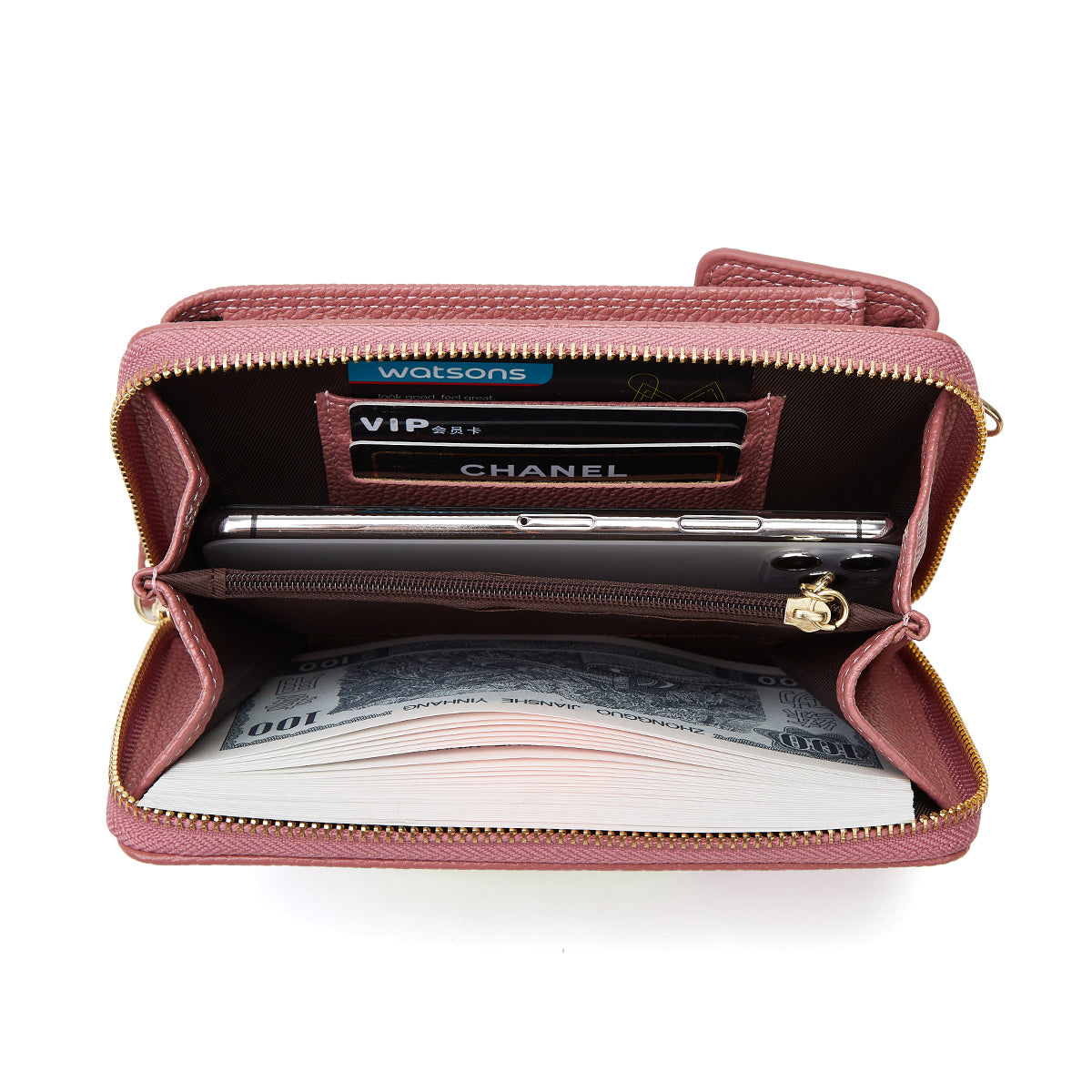 Shoulder Wallet With Smartphone Pocket