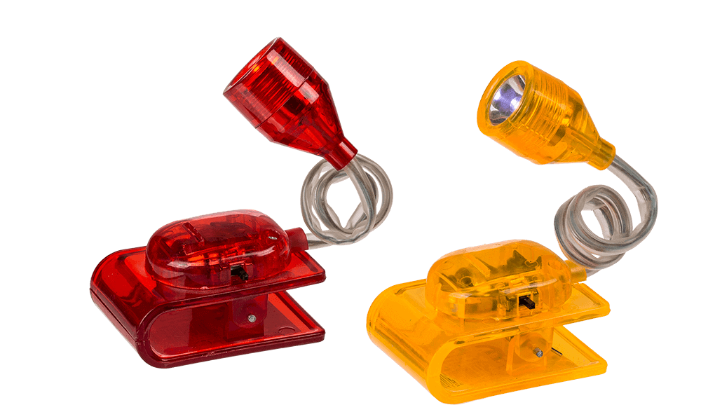Miniatur LED Leselicht mit Buchklammer