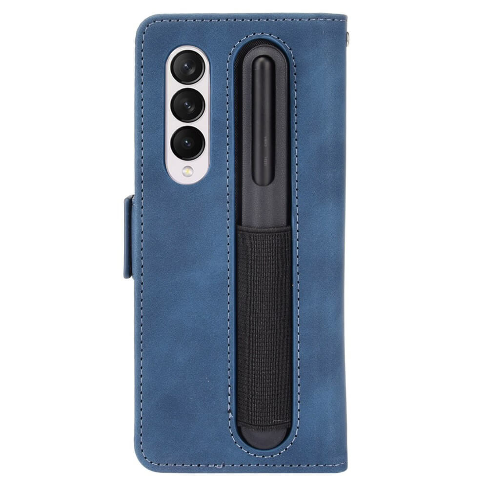 Galaxy Z Fold4 5G - Etui mit vielen Kartenfächer blau