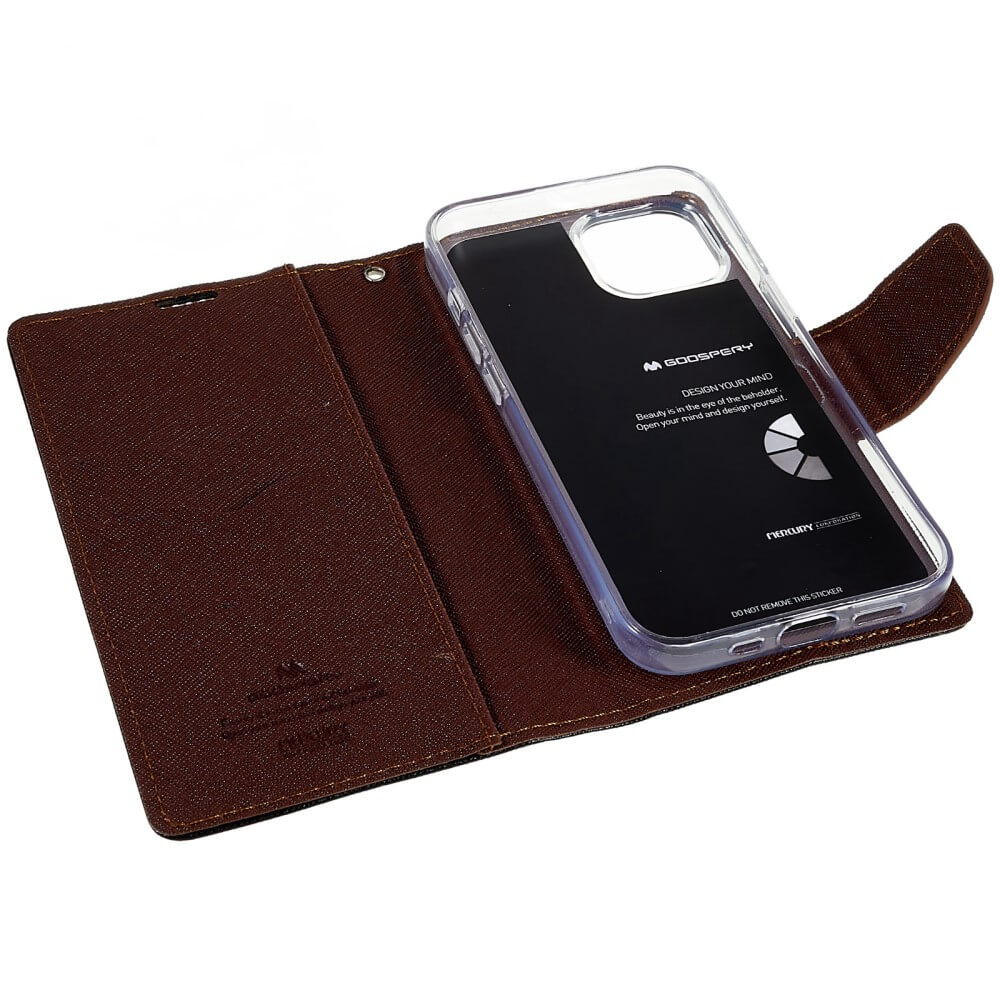 iPhone 14 Plus - Goospery Fancy Case Cover nero/marrone