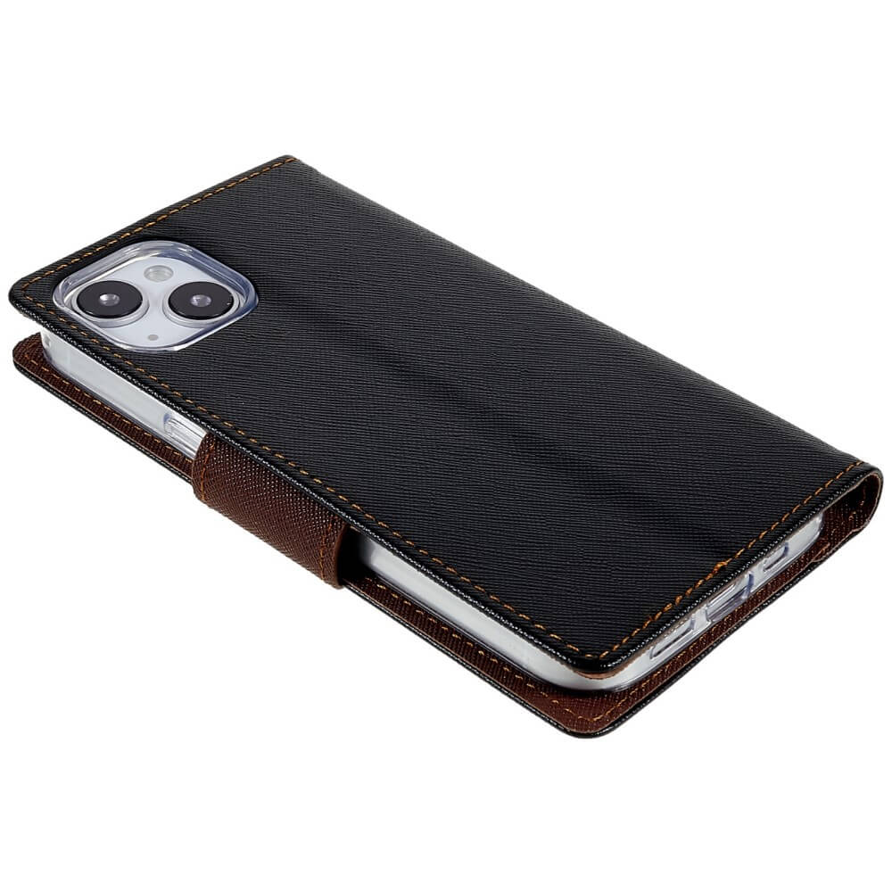 iPhone 14 Plus - Goospery Fancy Case Cover nero/marrone