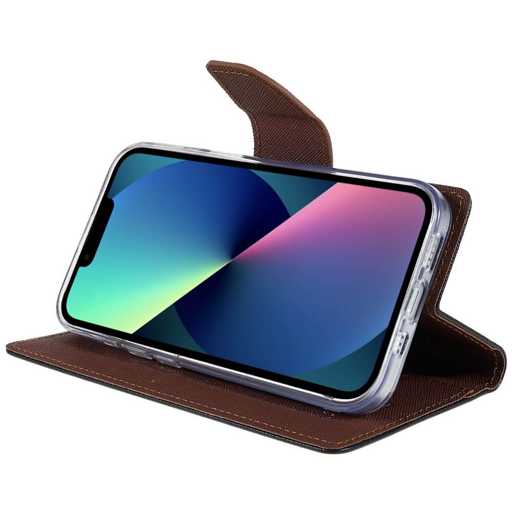 iPhone 14 Plus - Goospery Fancy Case Cover nero/marrone