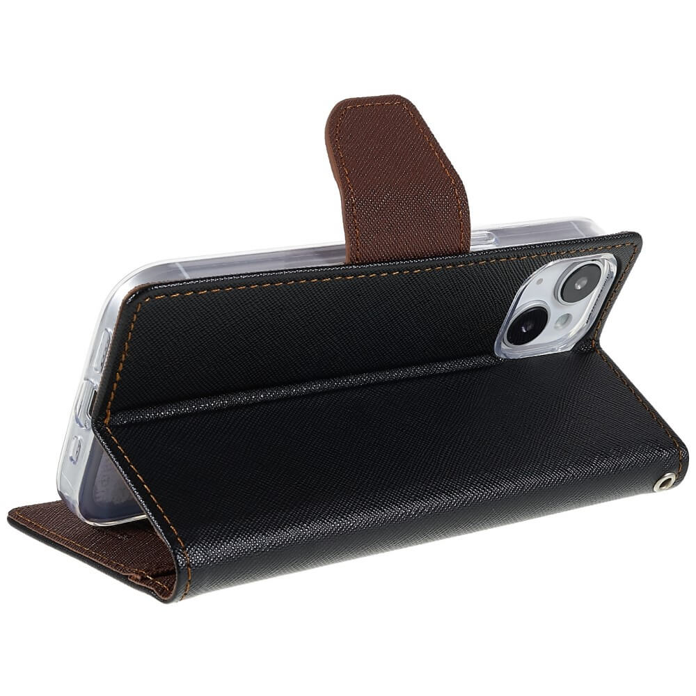 iPhone 14 Plus - Goospery Fancy Case Cover nero/marrone