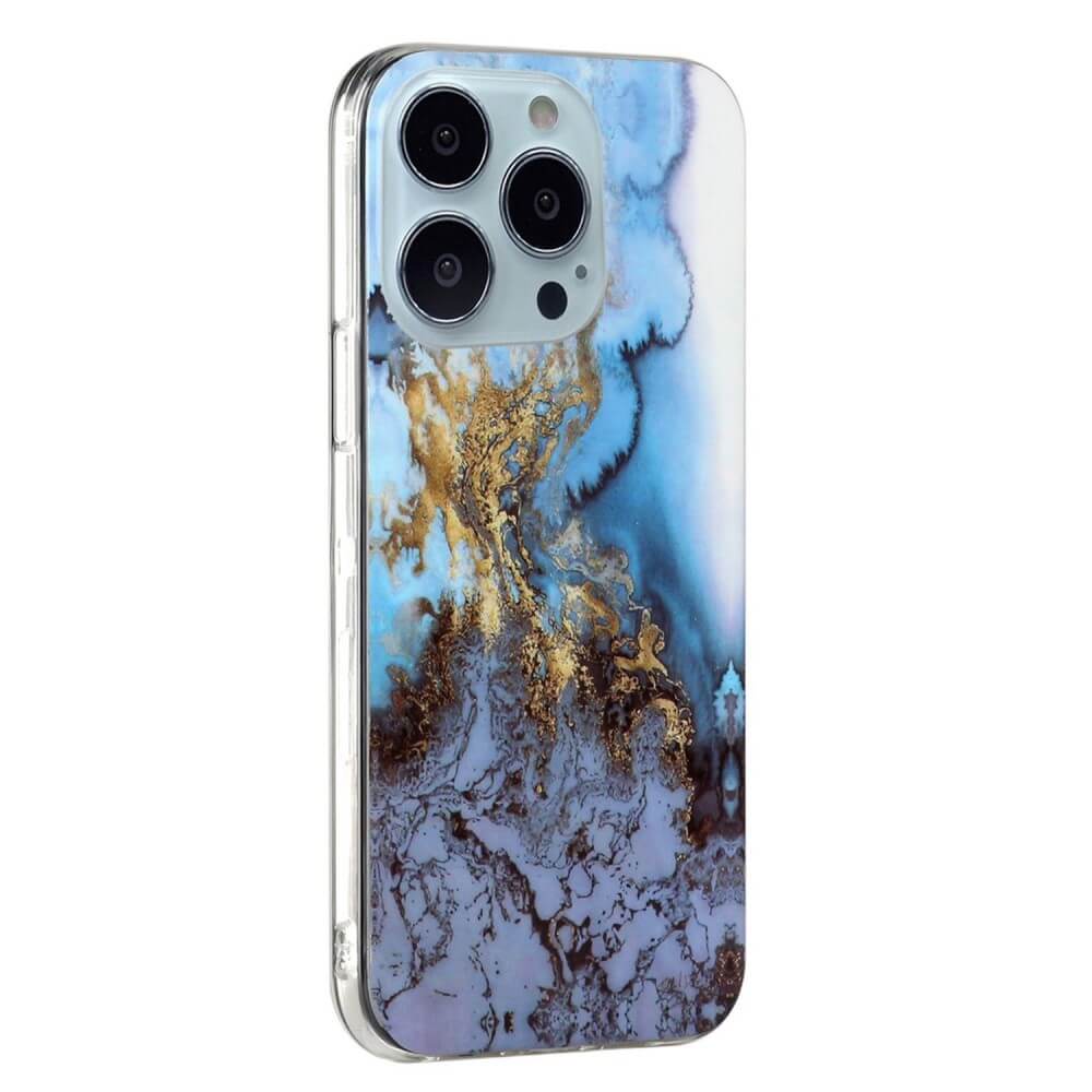 iPhone 14 Pro Max - Silicone Rubber Case White Marble
