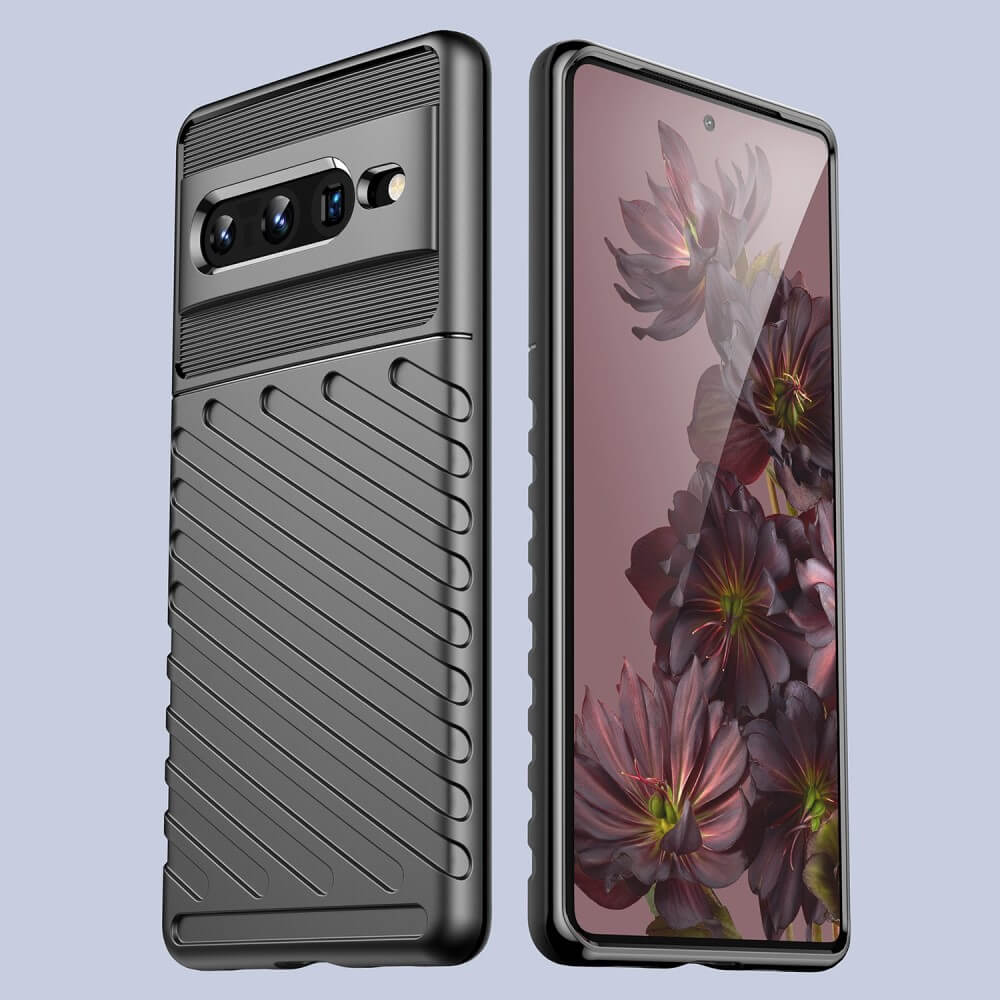 Google Pixel 7 Pro - Textur Gummi Hülle schwarz