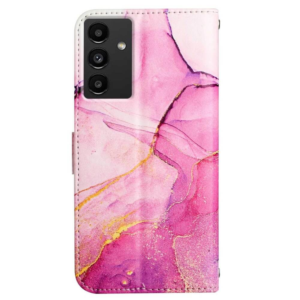 Galaxy A14 - Leder Hülle pink Marble
