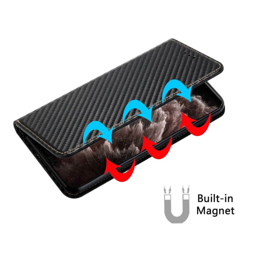 Galaxy S23+ - Carbon Look Flip Case Cover rosa