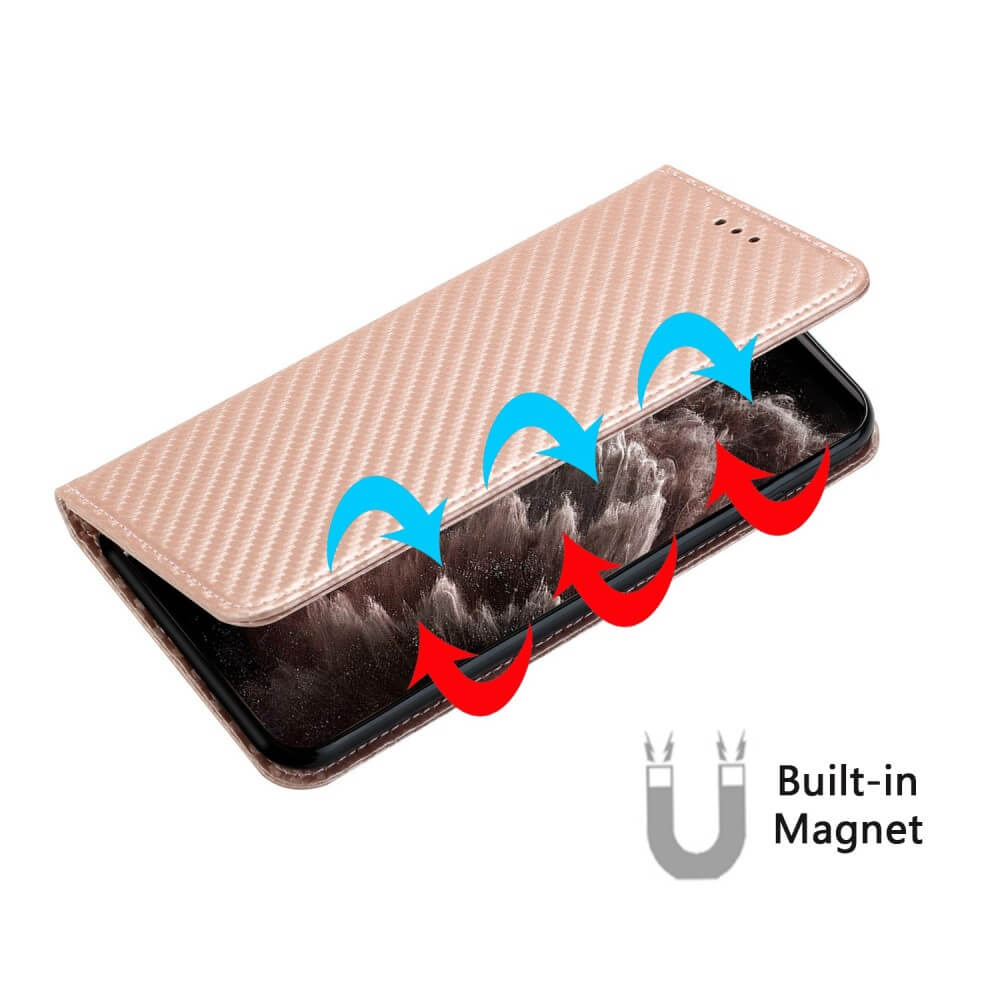 Galaxy A14 - Carbon Look Flip Case Cover