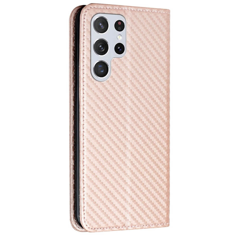Galaxy S23 Ultra - Carbon Look Flip Case Cover
