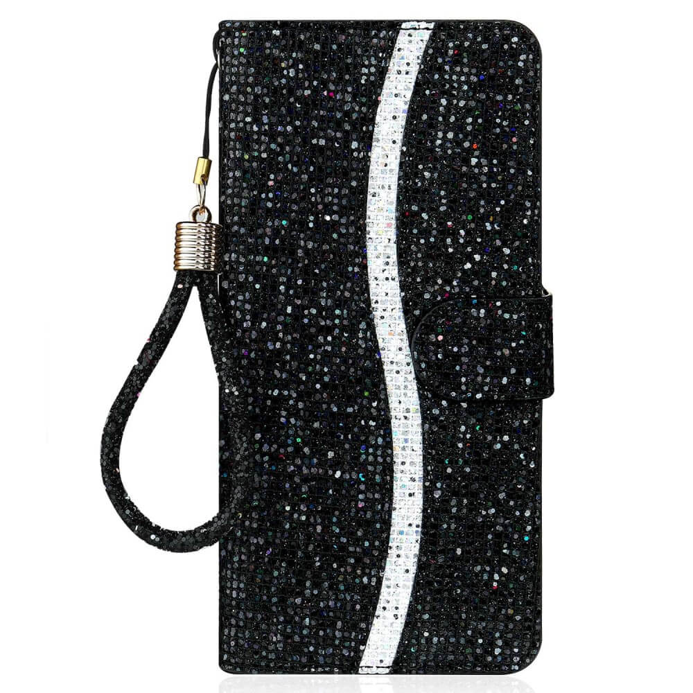 Galaxy A14 - Glitter Leder Etui