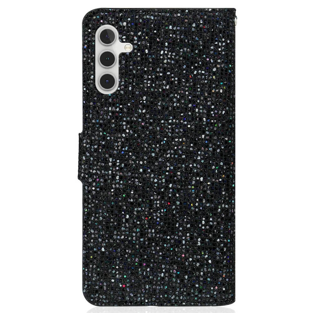 Galaxy A14 - Glitter Leder Etui