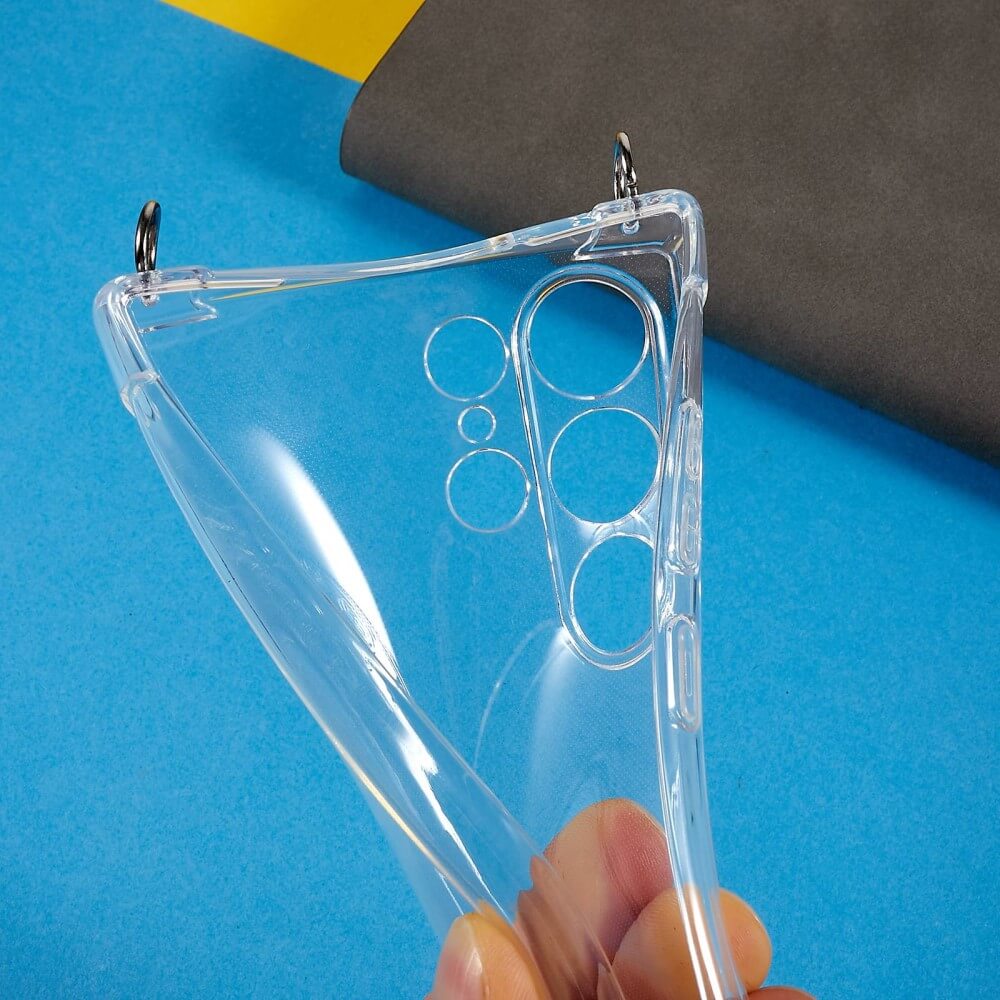 Galaxy S23 Ultra - Hülle mit Umhängeband transparent