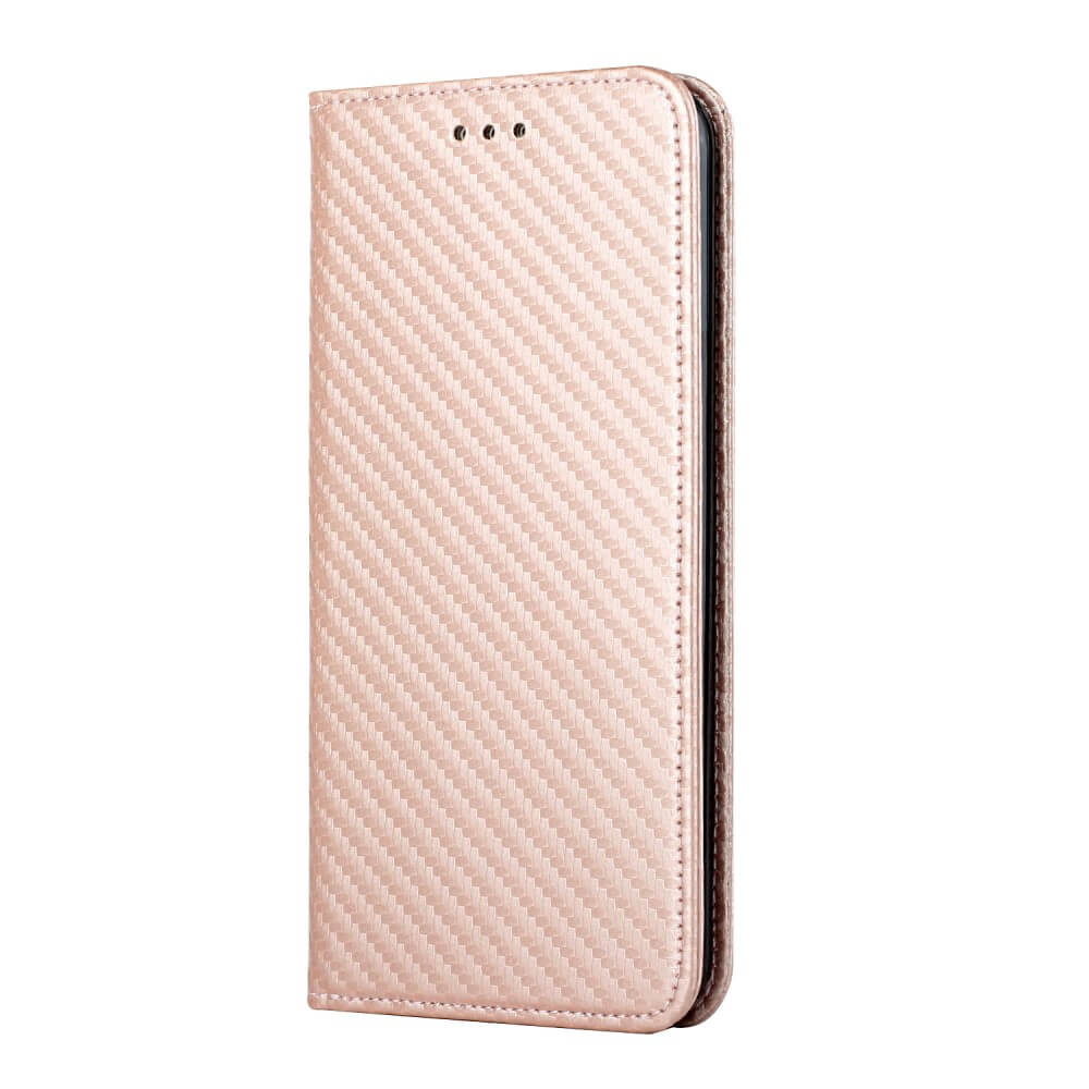 Galaxy A54 - Custodia flip look carbone