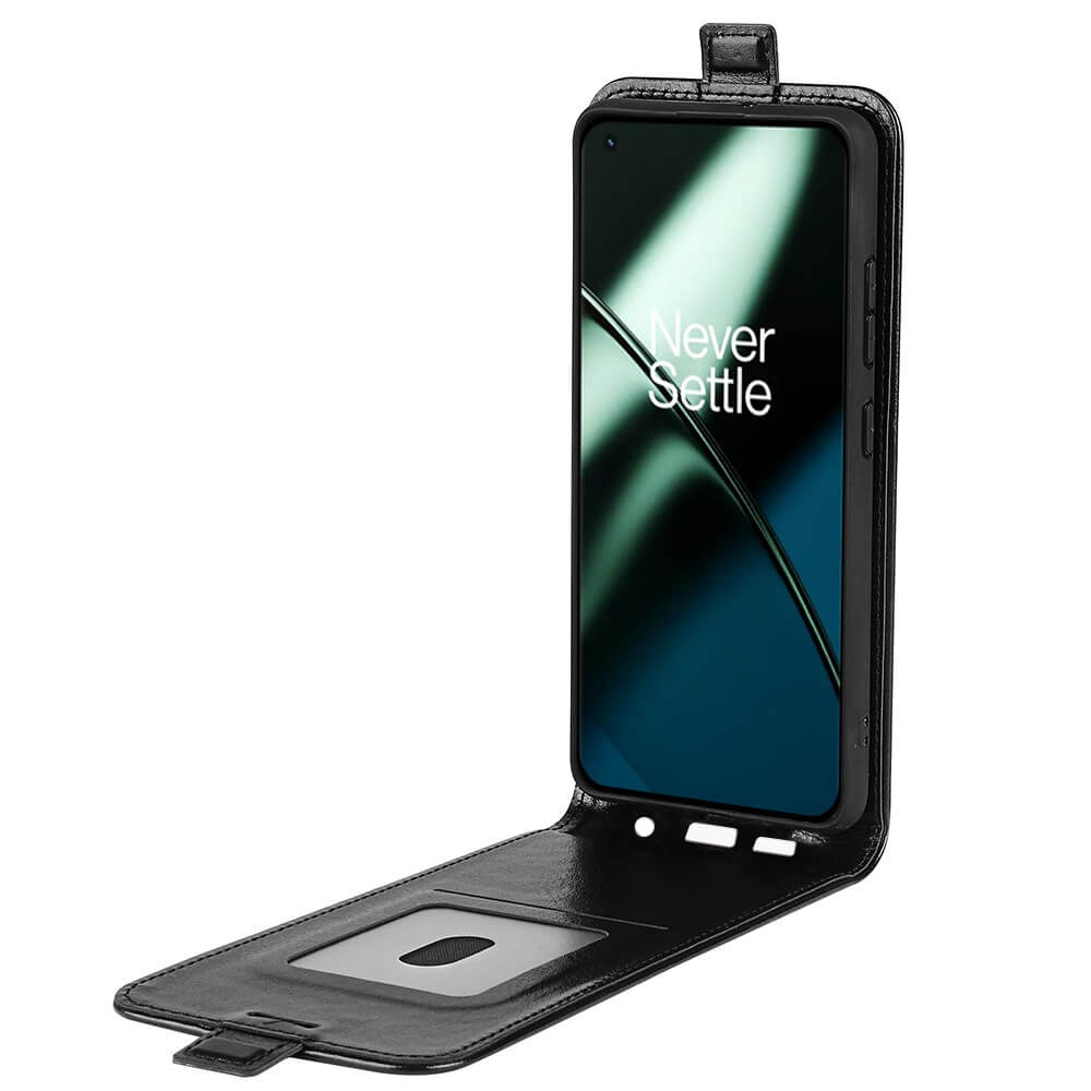 OnePlus 11 - Klassisches Flip Case vertikal schwarz