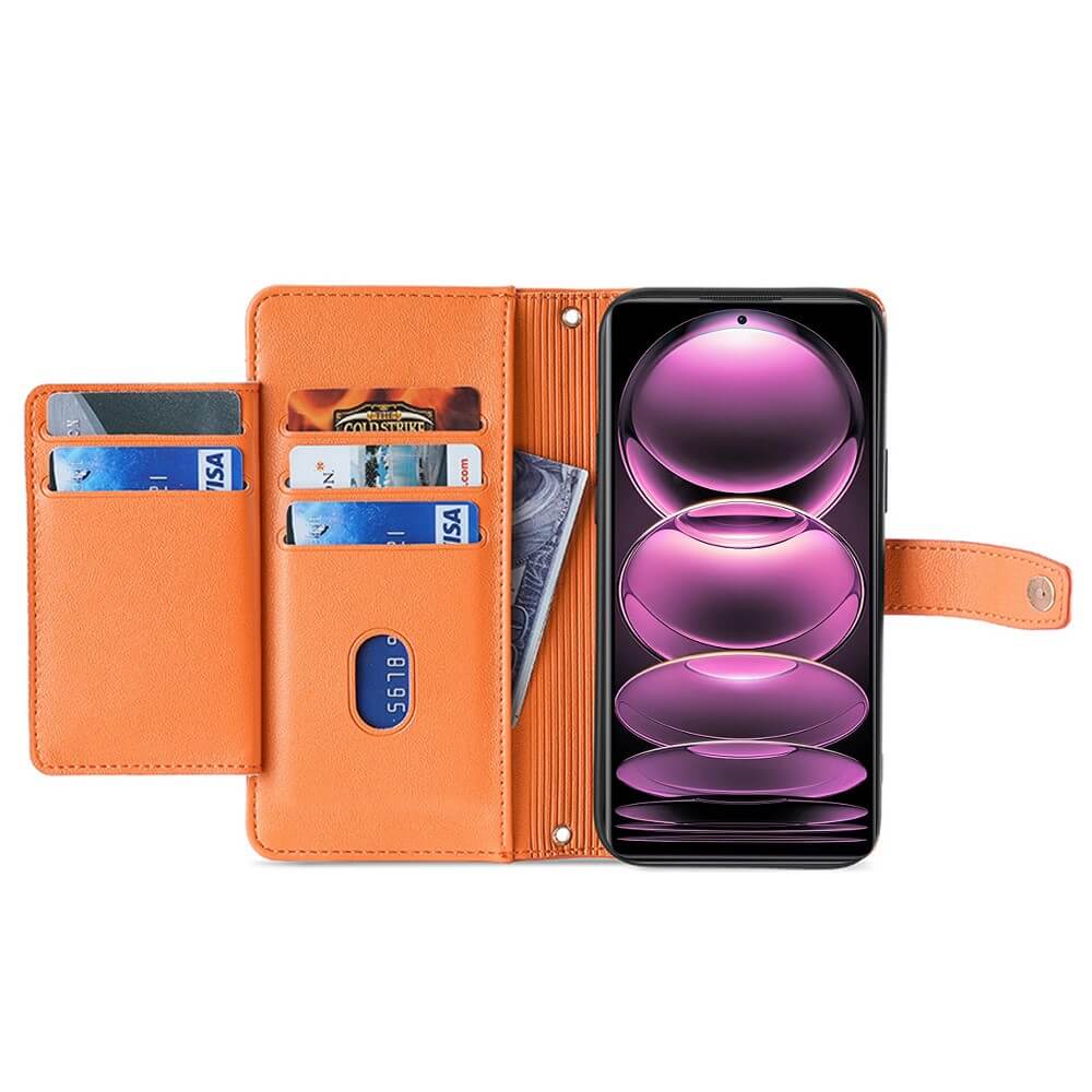 Xiaomi Poco X5 Pro - Wallet Etui Hülle orange