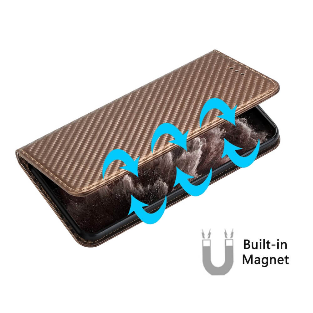 Xiaomi Poco X5 - Carbon Look Flip Case Hülle