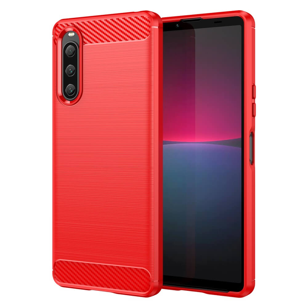 Sony Xperia 10 V - Metall Carbon Look Hülle