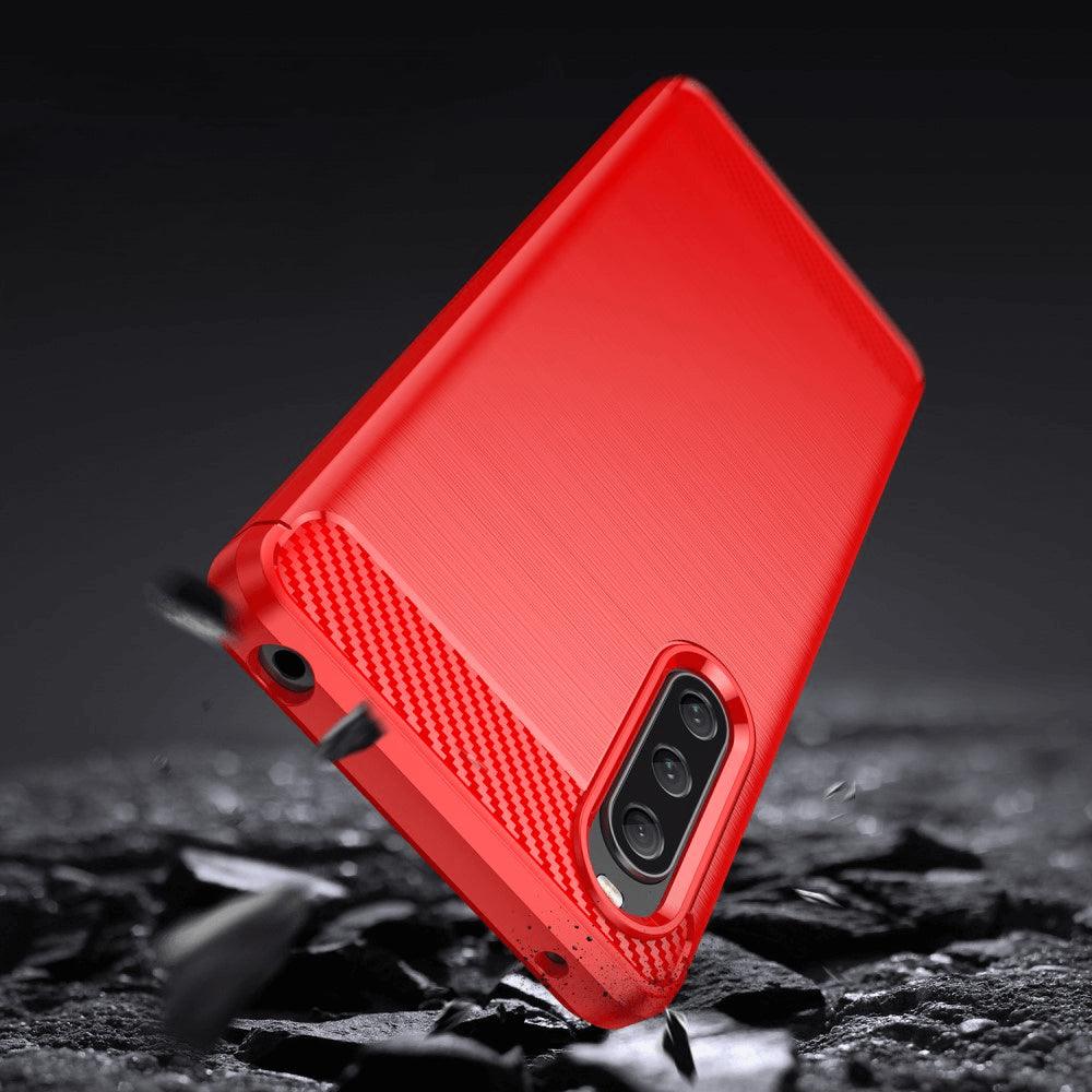 Sony Xperia 10 V - Metall Carbon Look Hülle