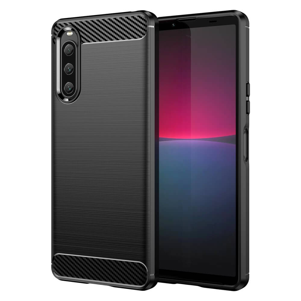 Sony Xperia 10 V - Metall Carbon Look Hülle