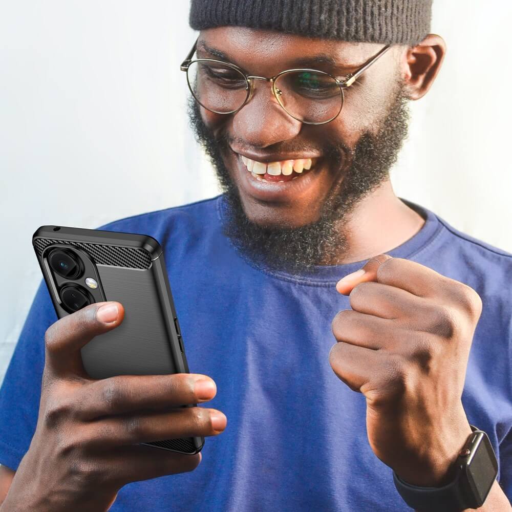 OnePlus Nord CE 3 Lite - Metall Carbon Look Hülle
