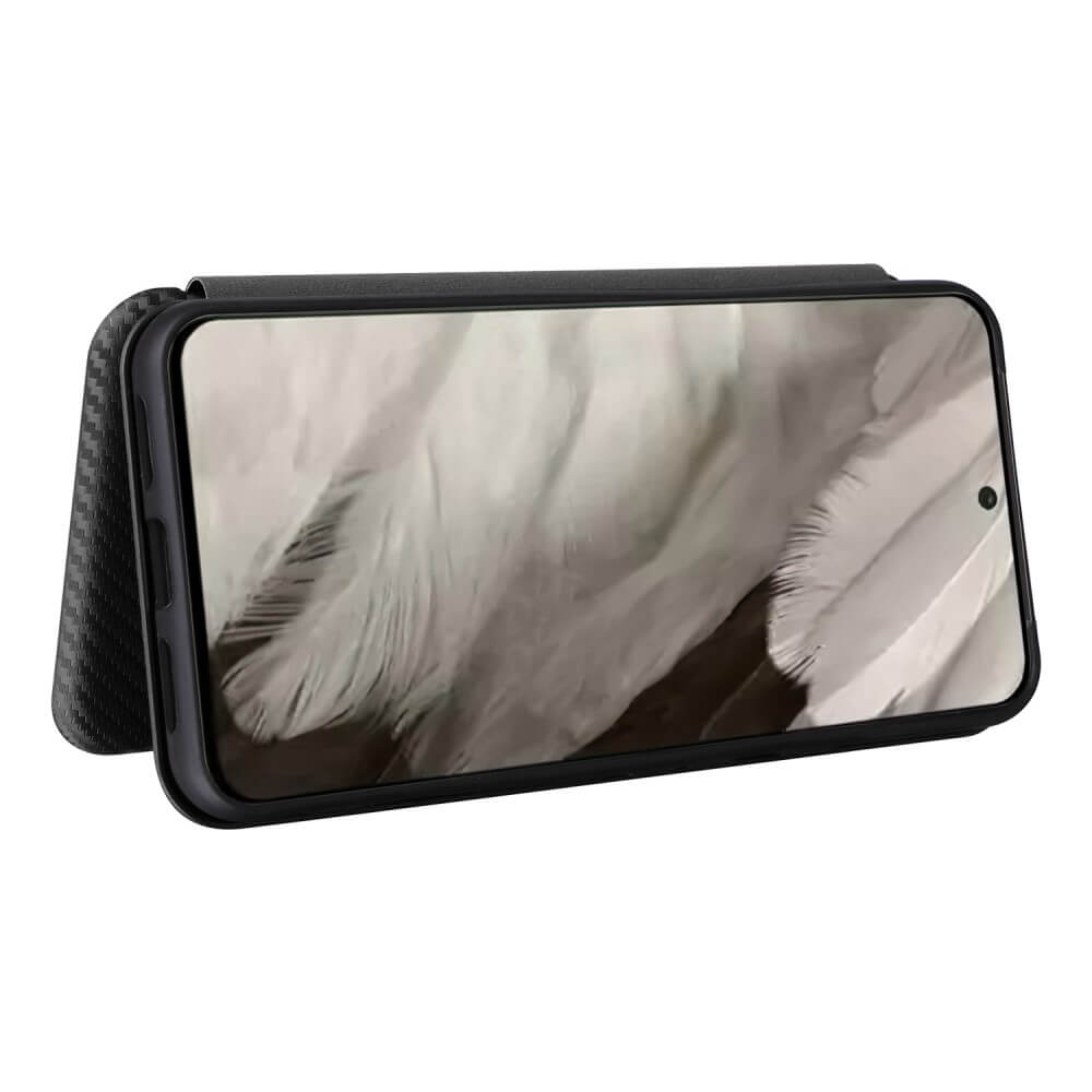 Google Pixel 8 - Carbon Look Flip Case Cover