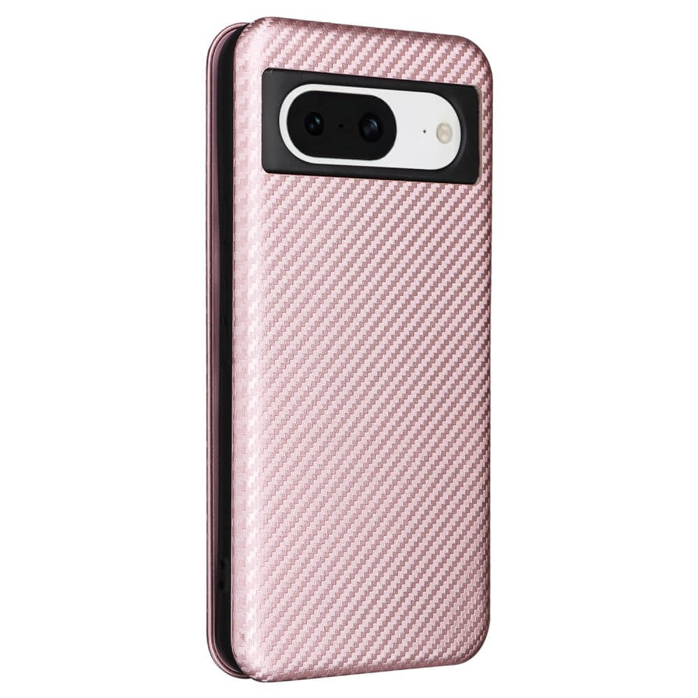 Google Pixel 8 - Carbon Look Flip Case Cover