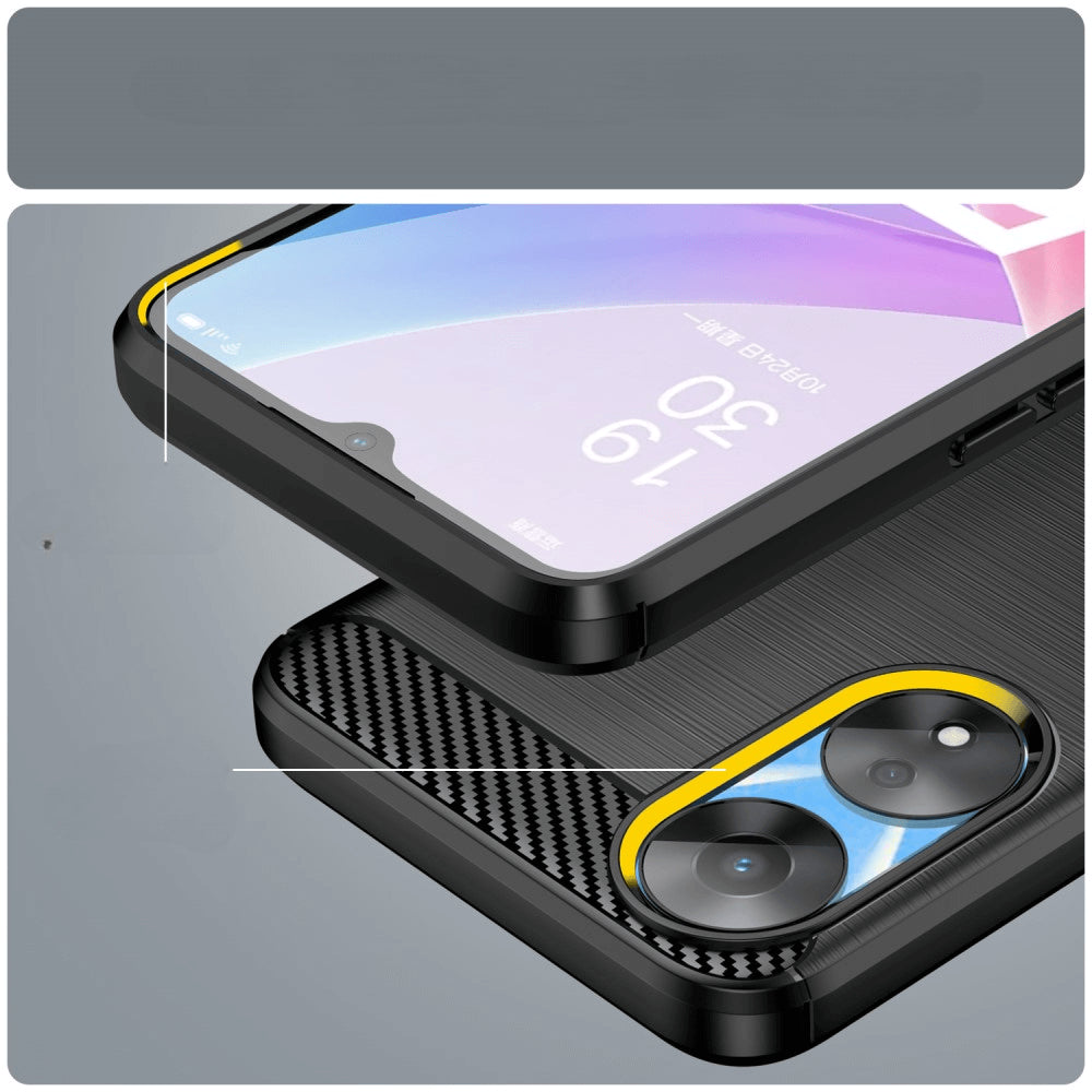 Oppo A58 5G / A78 5G - Cover In Metallo Carbon Look