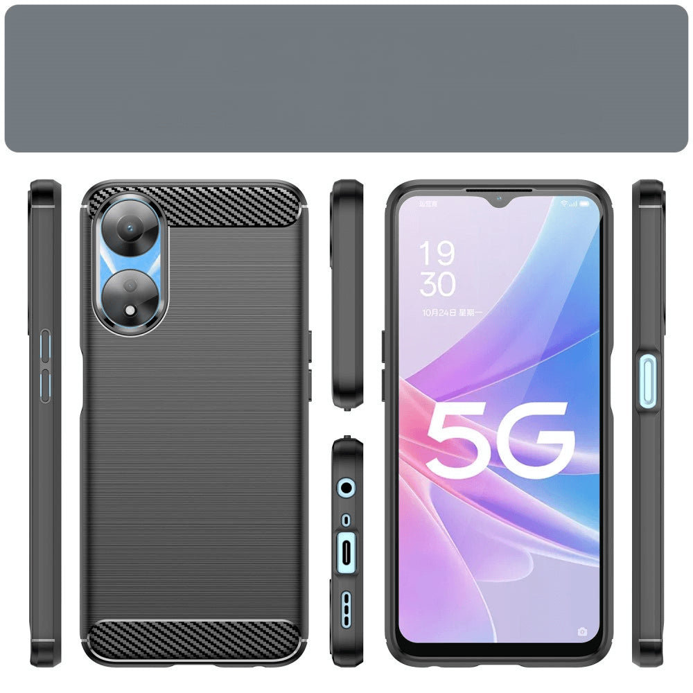 Oppo A58 5G / A78 5G - Cover In Metallo Carbon Look