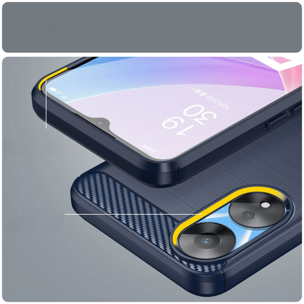 Oppo A58 5G / A78 5G - Cover In Metallo Carbon Look
