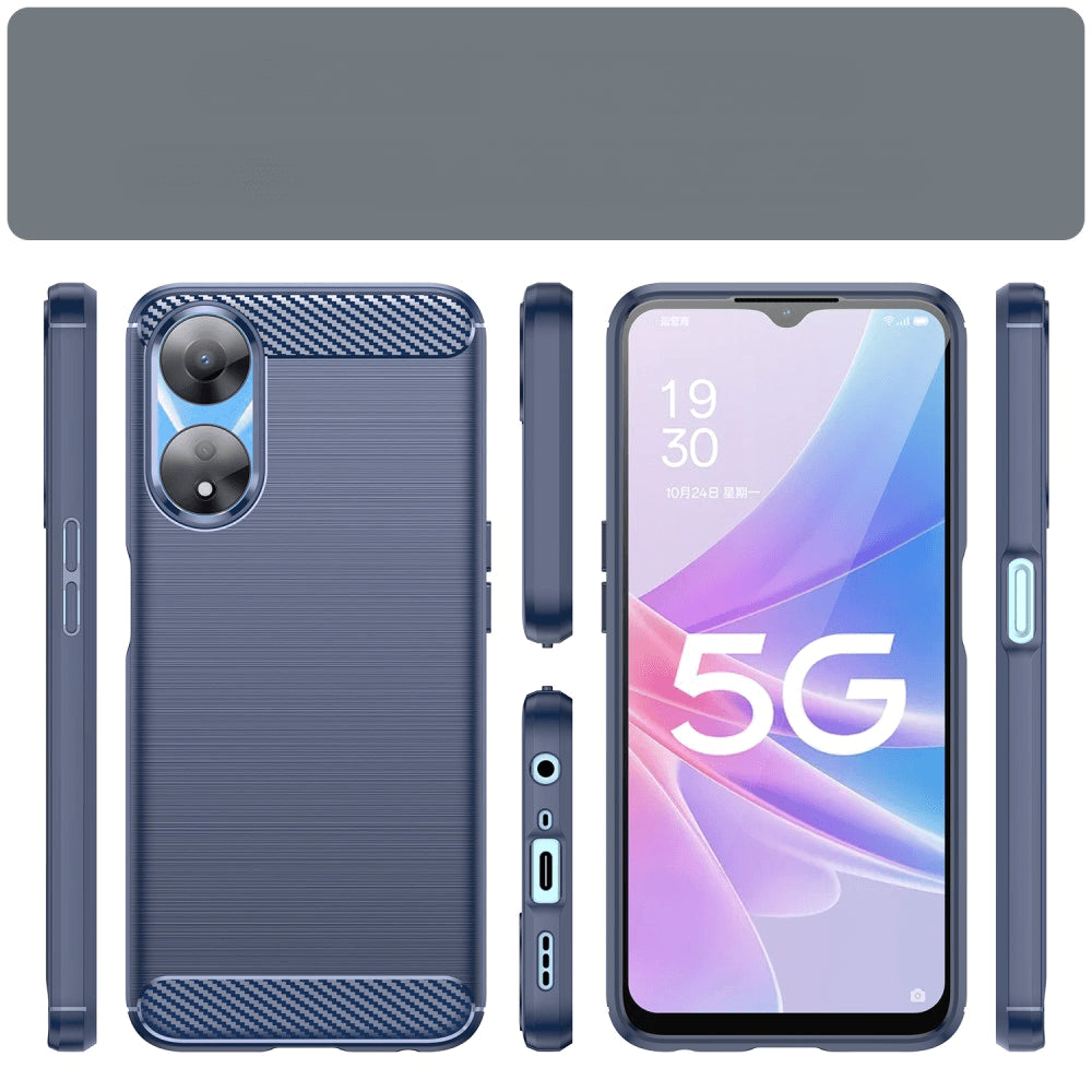 Oppo A58 5G / A78 5G - Cover In Metallo Carbon Look