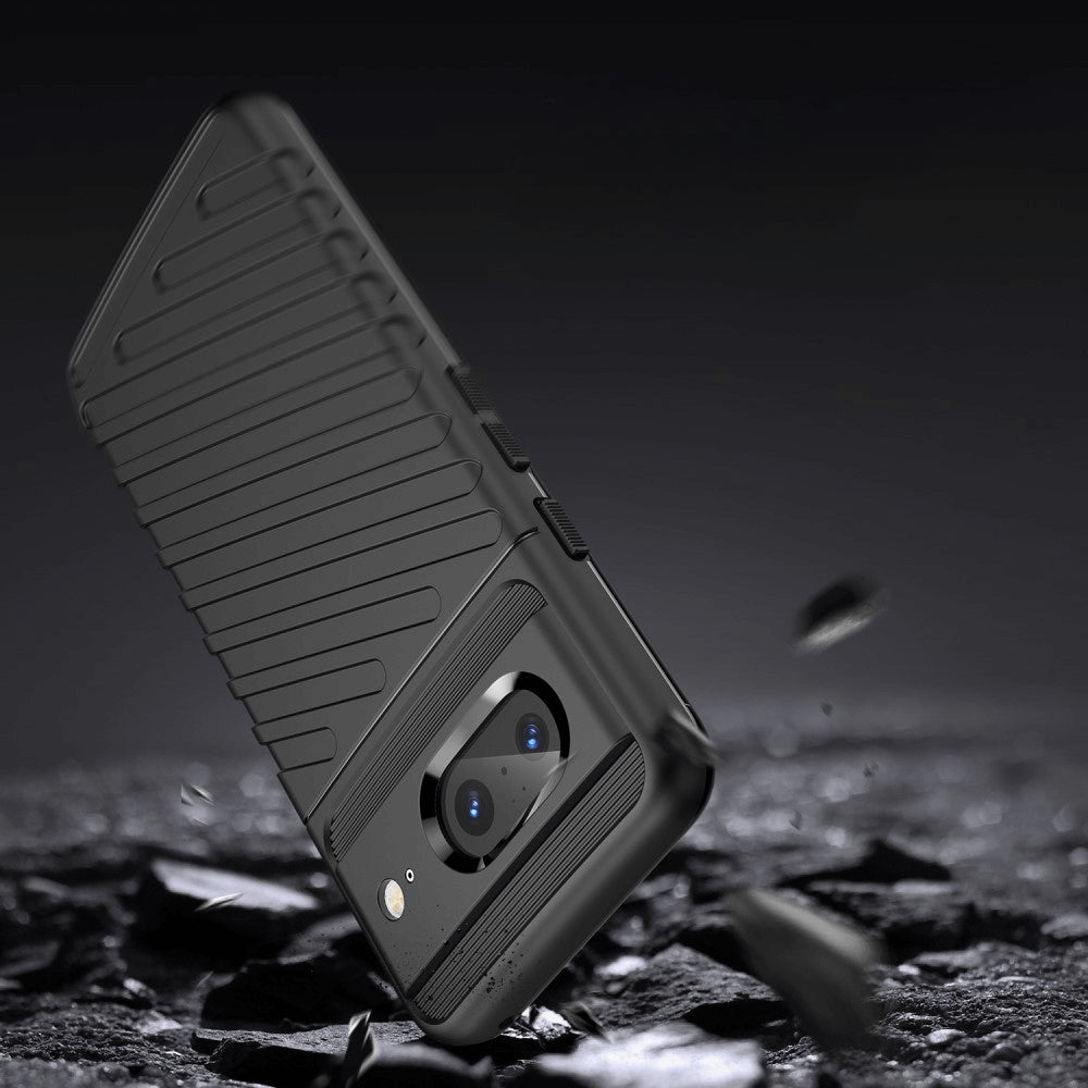 Google Pixel 8 - Textur Gummi Hülle schwarz