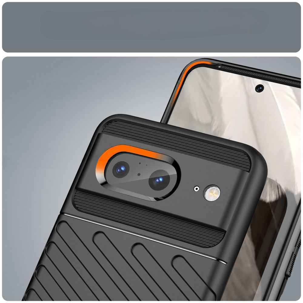 Google Pixel 8 - Textur Gummi Hülle schwarz