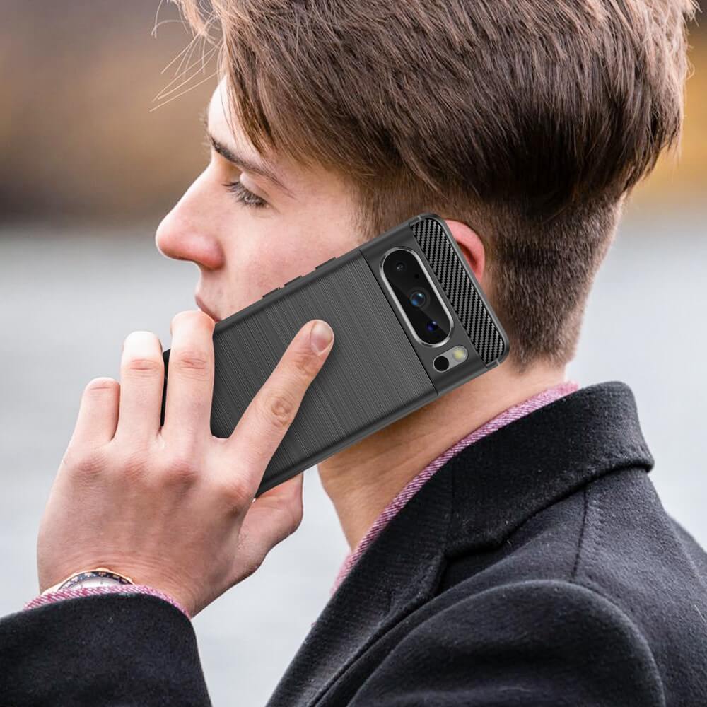 Google Pixel 8 Pro - Cover In Metallo Carbon Look