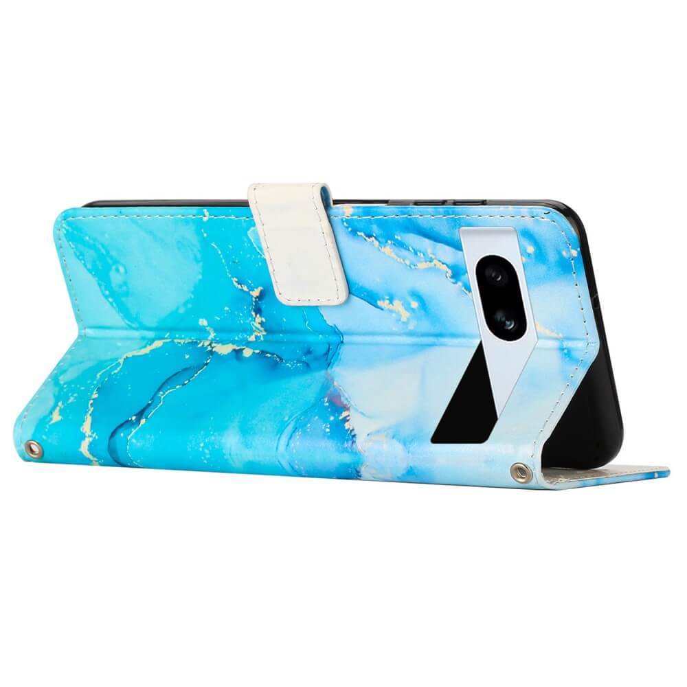 Google Pixel 7a - Leder Hülle Marble