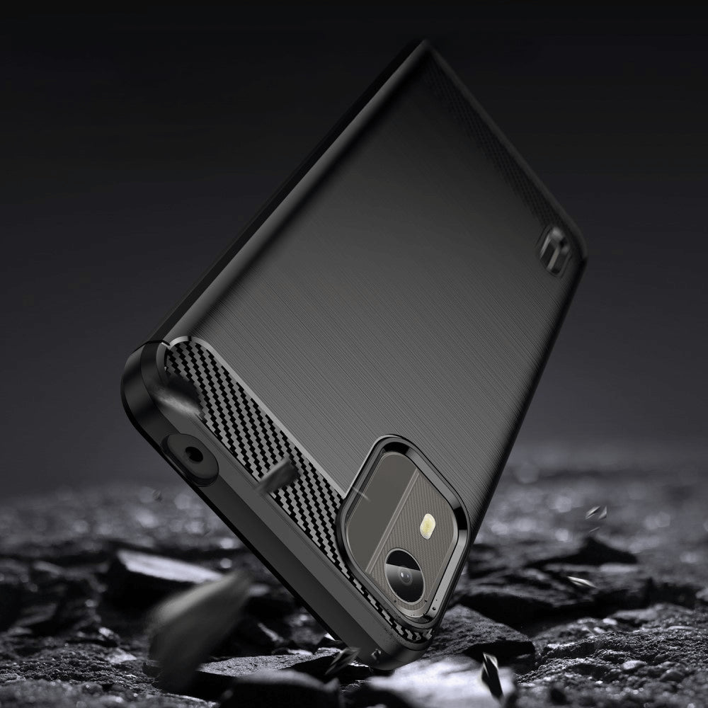 Nokia C12 - Metall Carbon Look Hülle