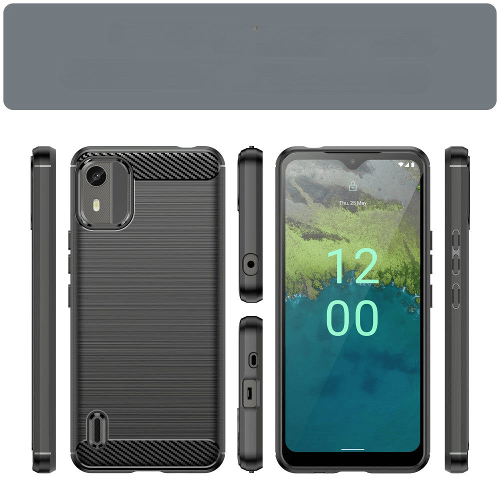 Nokia C12 - Metall Carbon Look Hülle