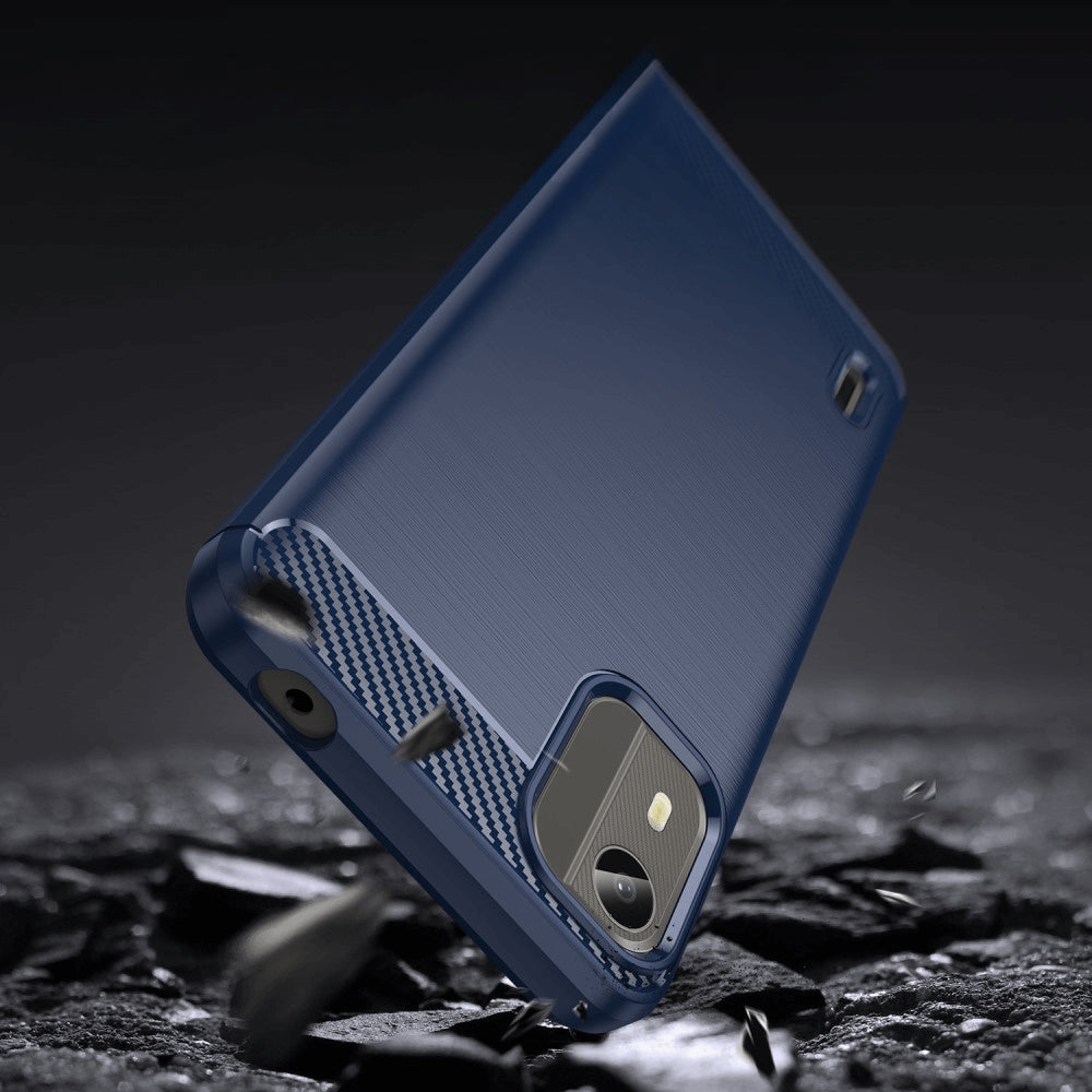 Nokia C12 - Metall Carbon Look Hülle