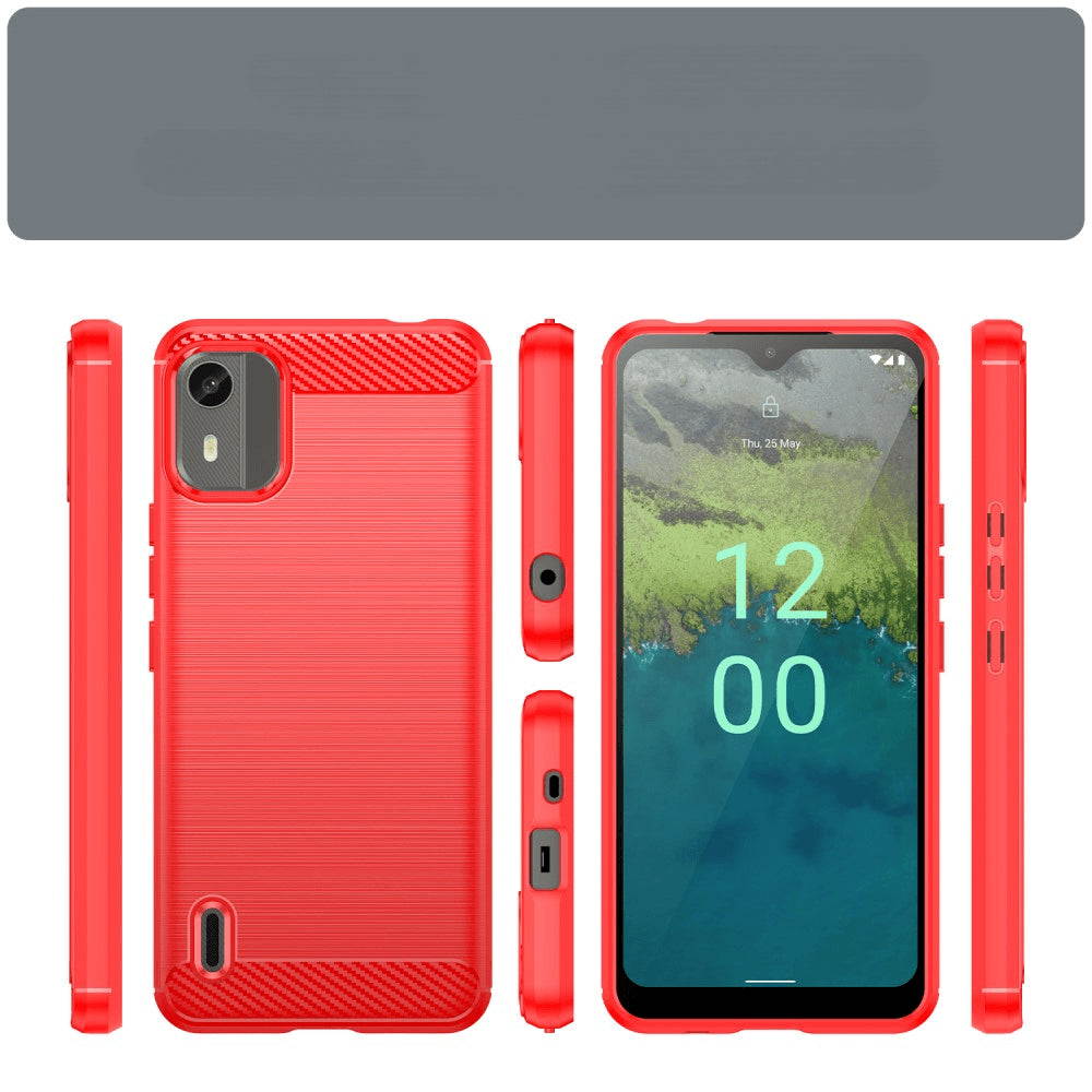 Nokia C12 - Metall Carbon Look Hülle